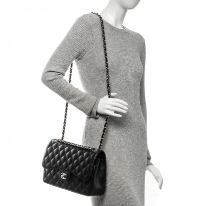 Chanel Caviar Quilted Jumbo Double Flap Black 2 of 7