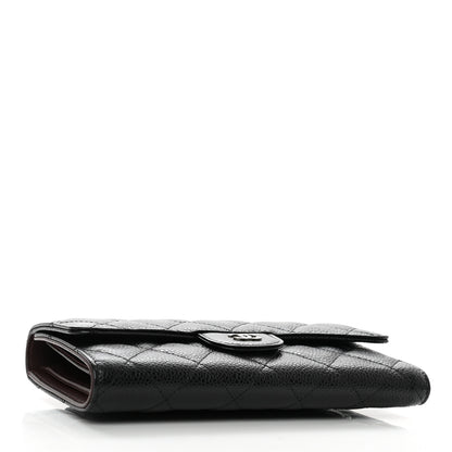 Chanel Caviar Quilted Large Flap Wallet Black 4 of 9