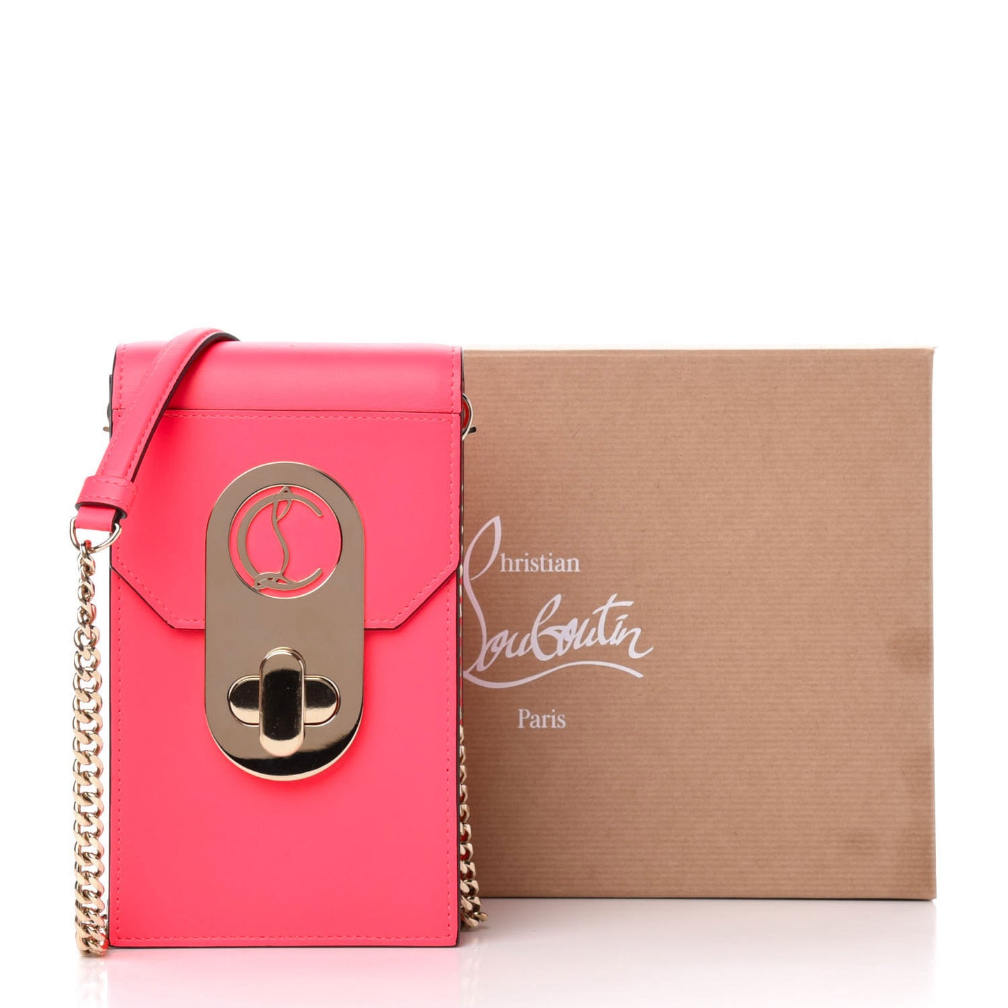 Calfskin Elisa Phone Crossbody Pink