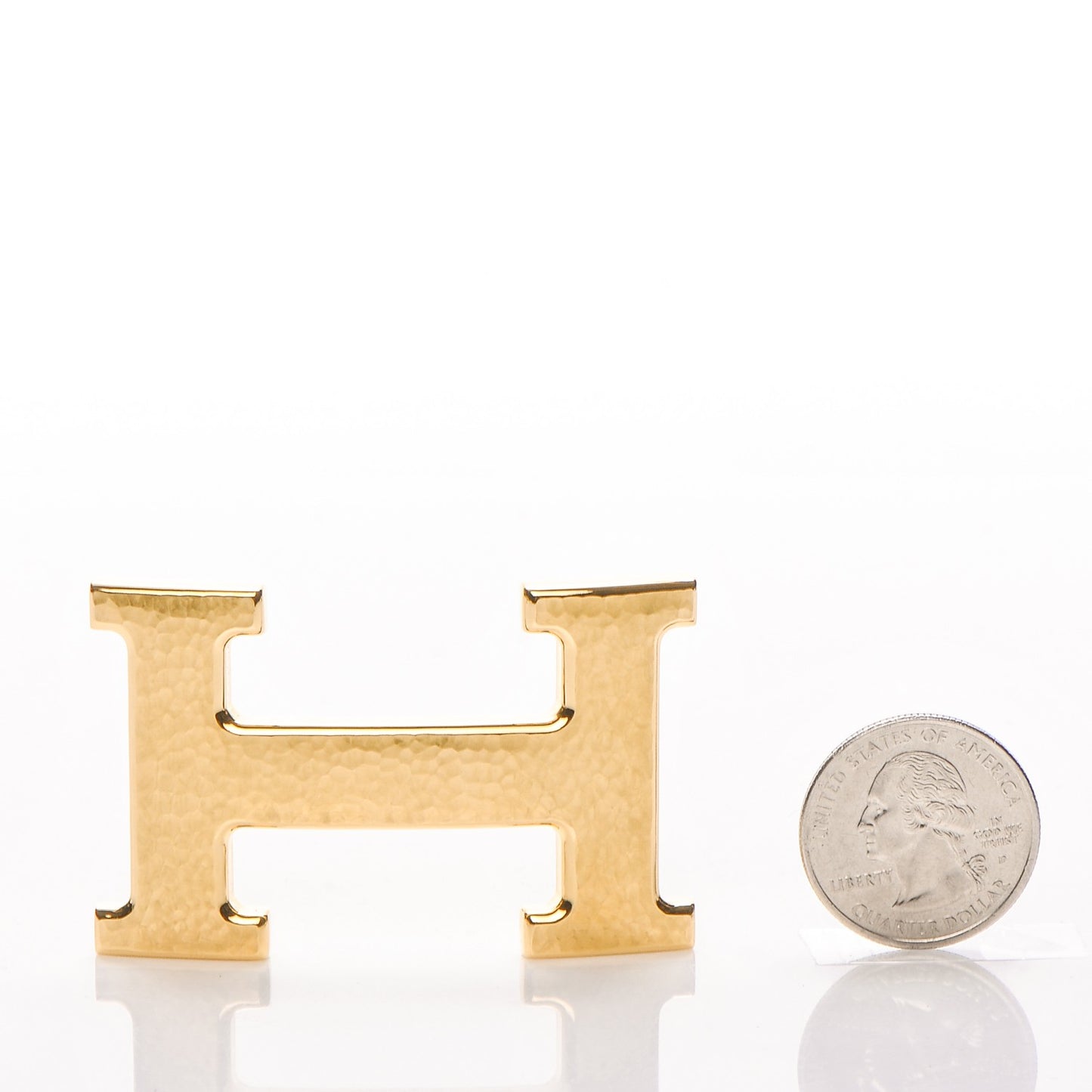 Martelee 32mm H Belt Buckle Gold