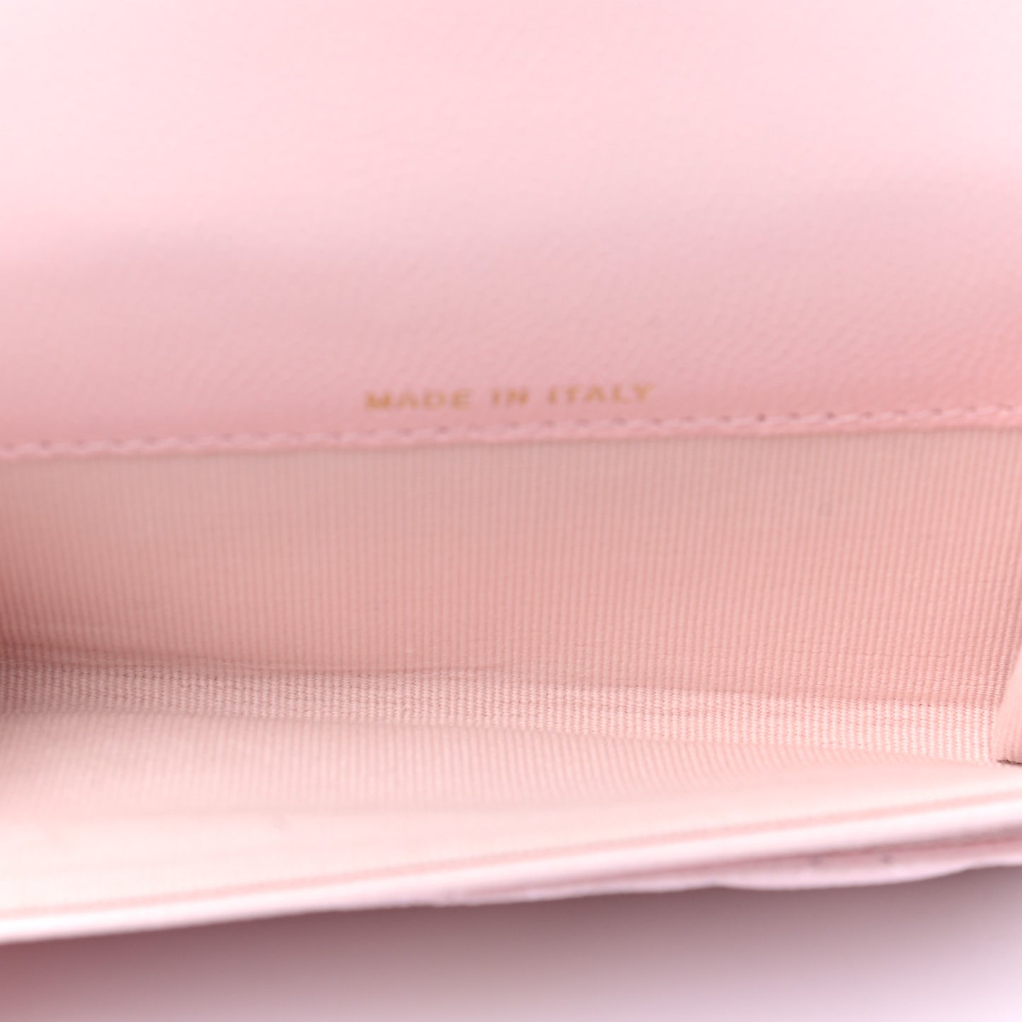 Caviar Quilted Crystal CC Flap Card Holder Pink