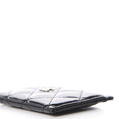 Chanel Patent Calfskin Quilted Card Holder Black 6 of 7