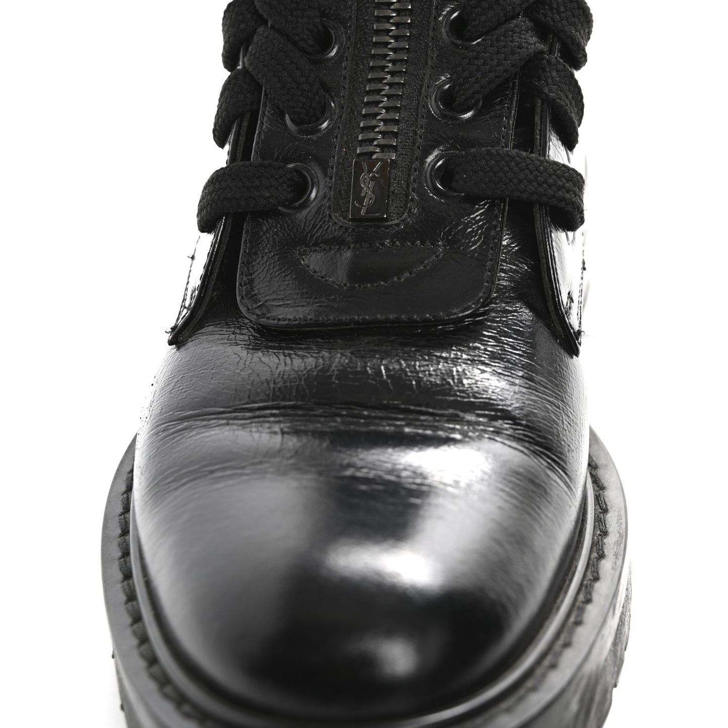 Calfskin William Double-Laced Boot 35 Black