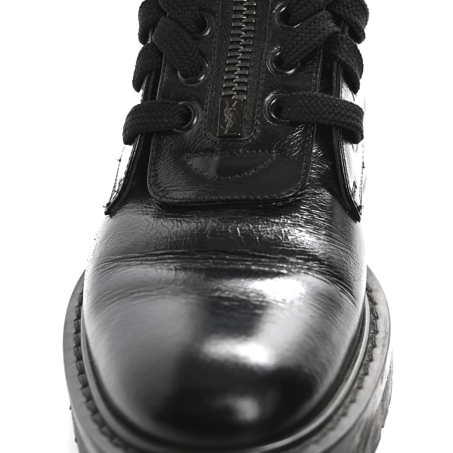 Saint Laurent Calfskin William Double-Laced Boot 35 Black 12 of 14