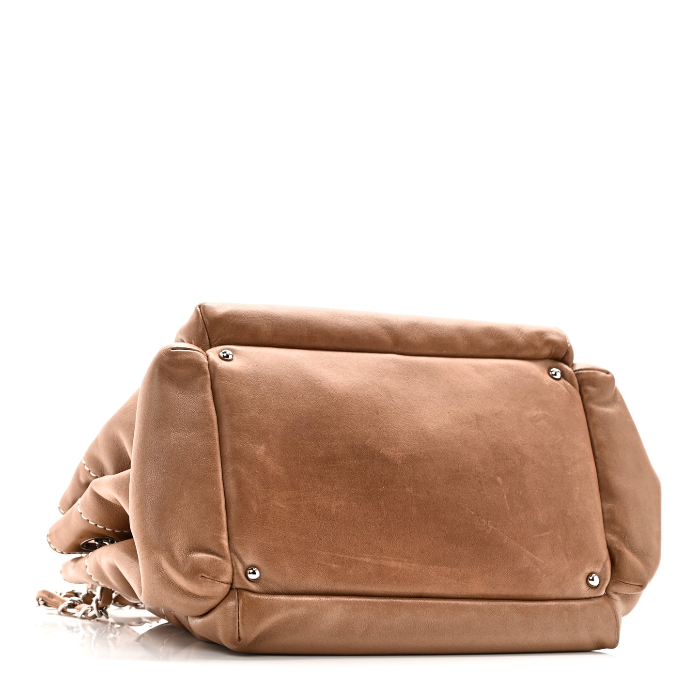 Lambskin Lax Accordion Hobo Brown