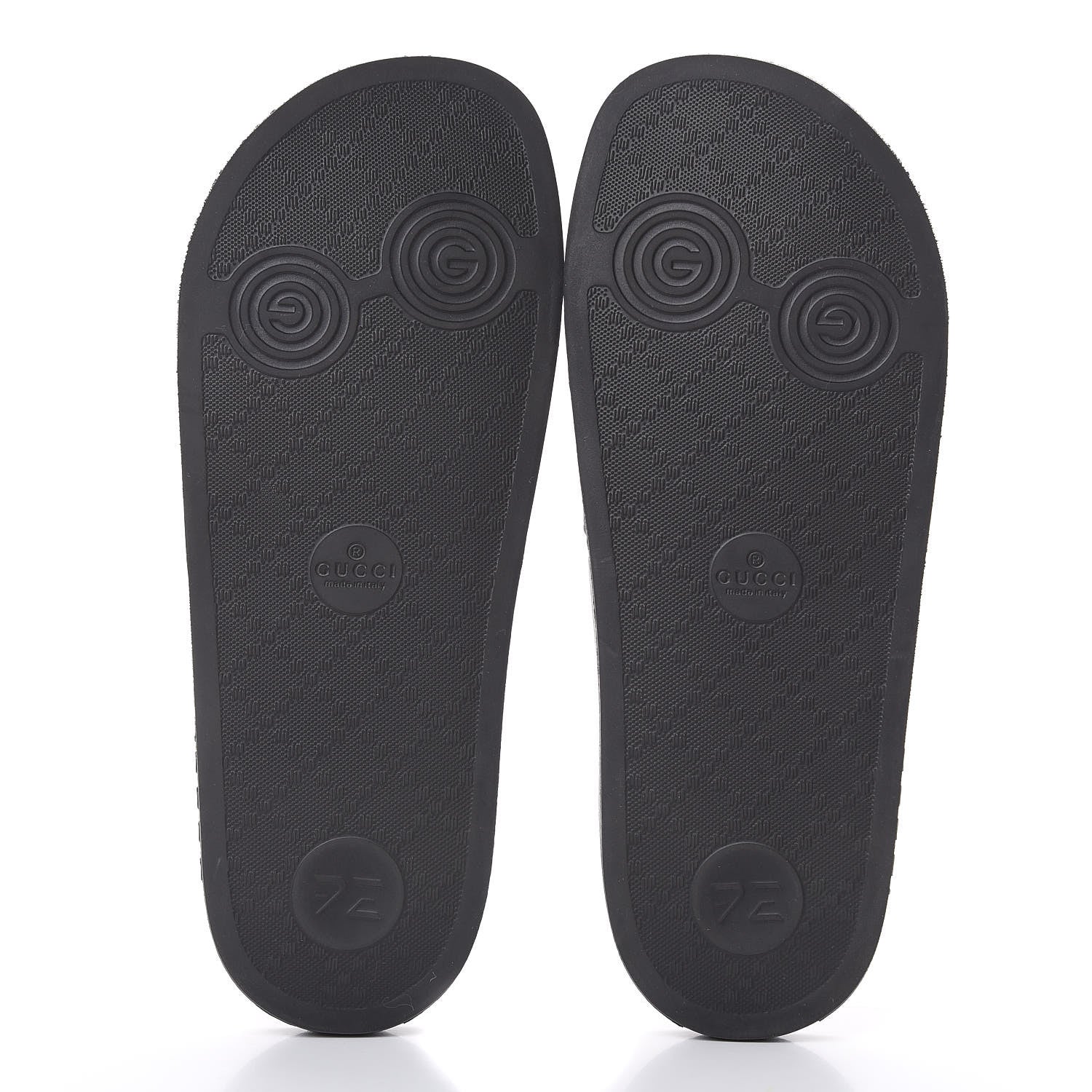 Gucci Rubber Womens Logo Slide Sandals 39 Black 5 of 7
