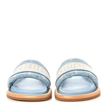 Louis Vuitton Monogram Denim LV Bliss Womens Comfort Mules 36 Turquoise 3 of 9