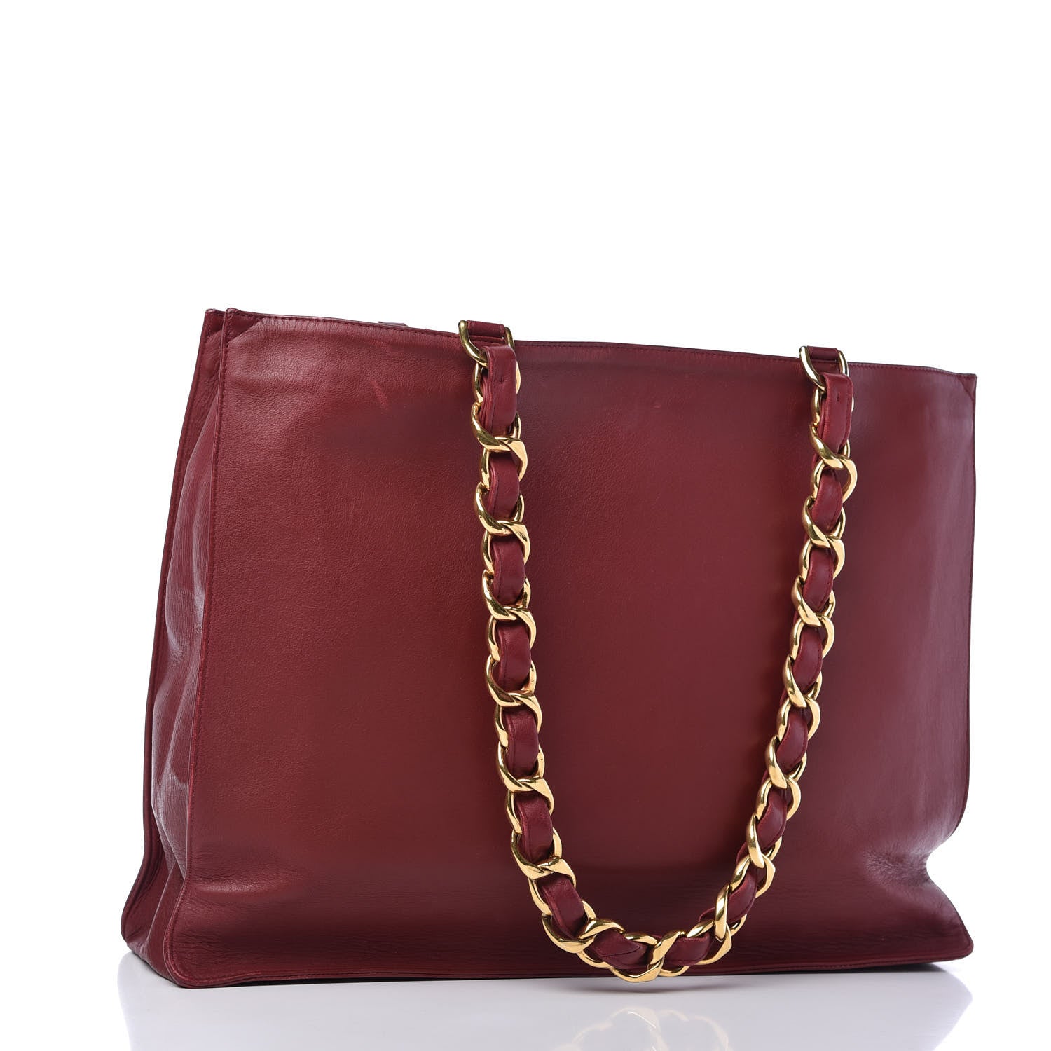 Chanel Lambskin Jumbo CC Shoulder Bag Red 3 of 11