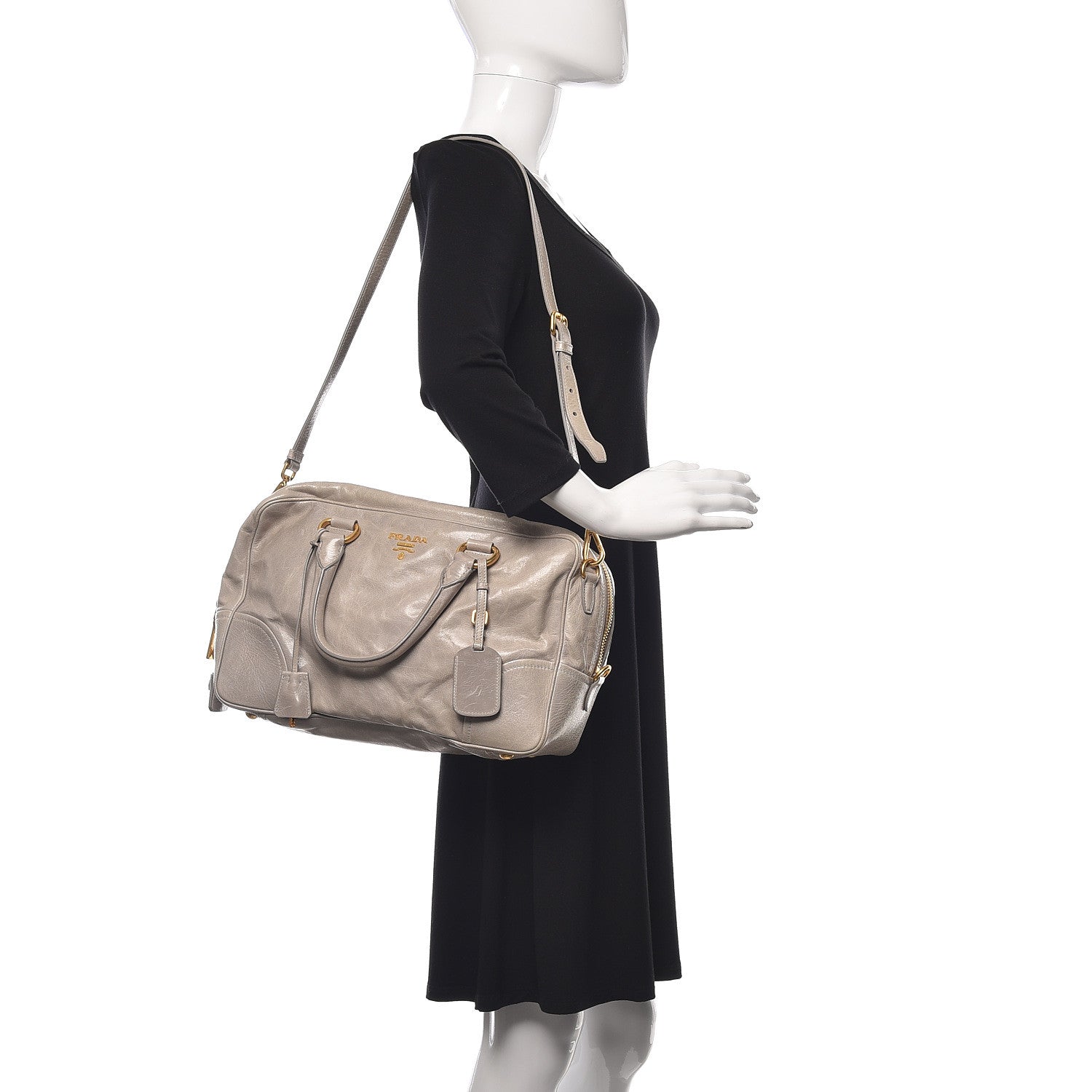 Prada Vitello Shine Bauletto Nube 2 of 18