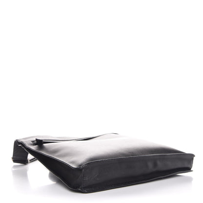 Prada Smooth Calfskin Flat Messenger Bag Black 4 of 6