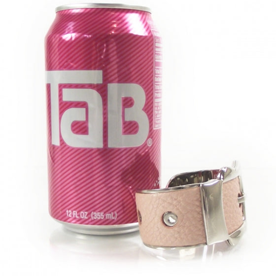 Leather Silver B Buckle Bracelet Wrap Cuff