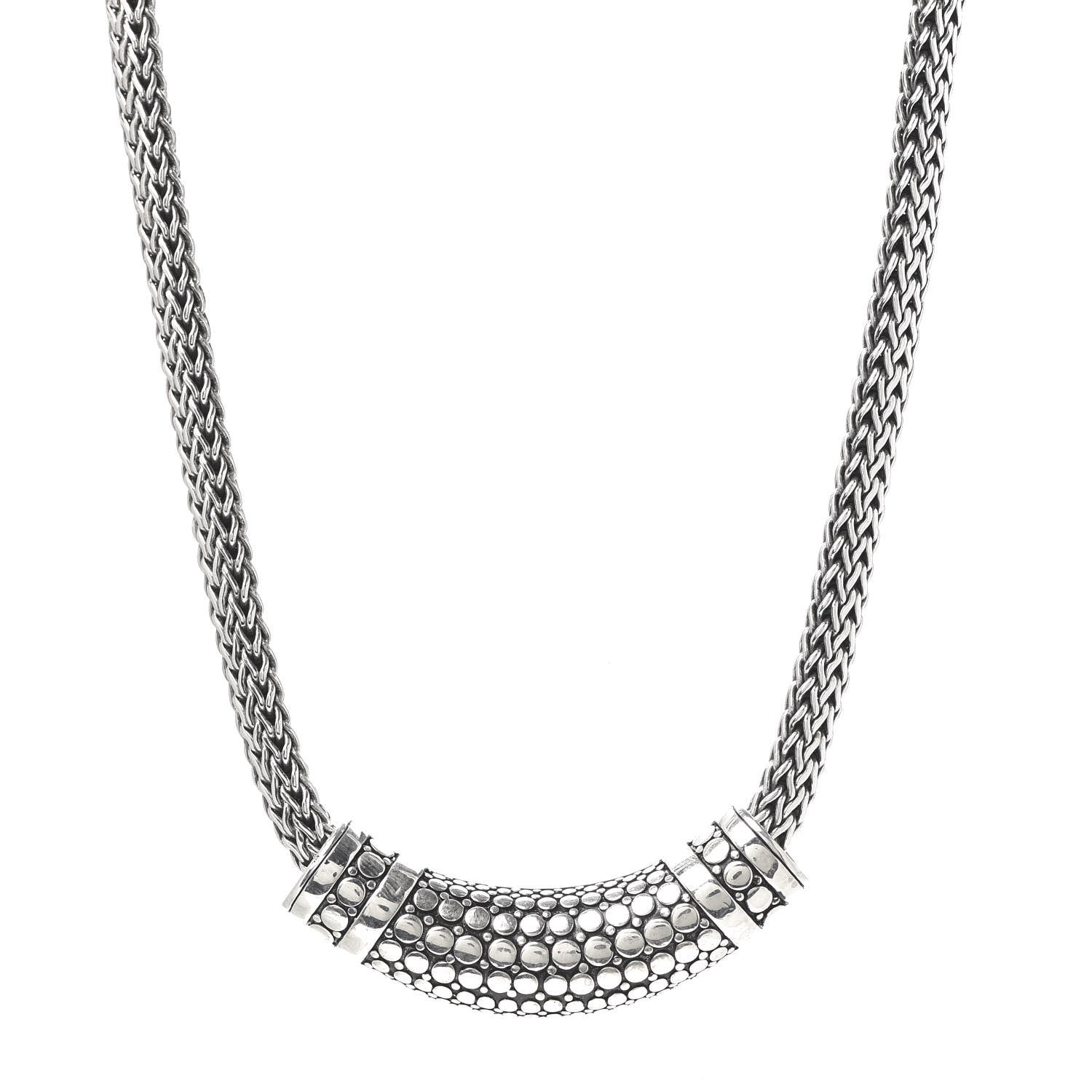 John Hardy Sterling Silver 18K Yellow Gold Dot Slide Pendant Necklace 1 of 7