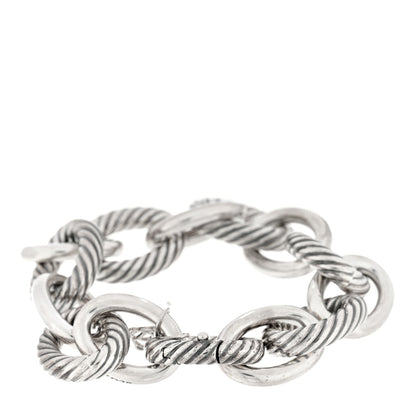 David Yurman Sterling Silver 17mm Extra Large Oval Link Bracelet 2 of 3