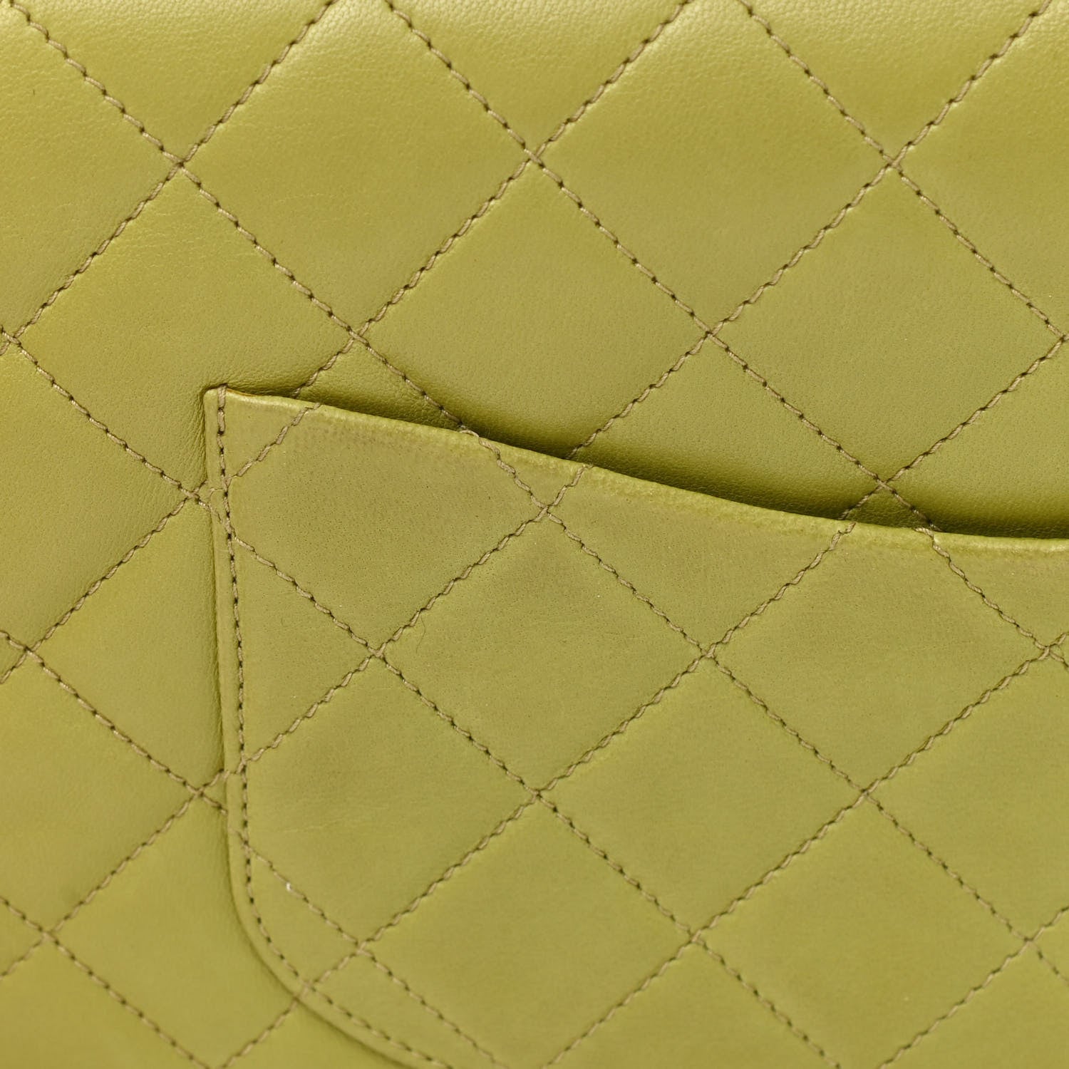 Chanel Lambskin Quilted Flap Clutch Light Green 10 of 11