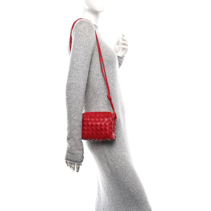 Bottega Veneta Nappa Intrecciato Mini Loop Camera Bag Apple Candy 2 of 9