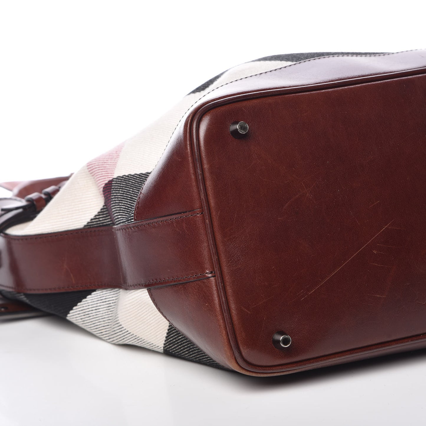 Canvas Mega Check Hobo Brown