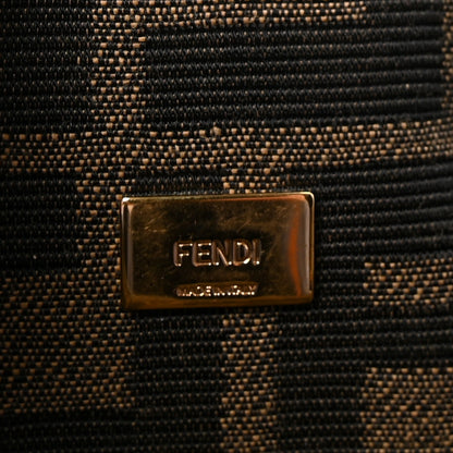 Fendi Fabric Jacquard FF 1974 Mini Baguette Tobacco Moro Black 6 of 10