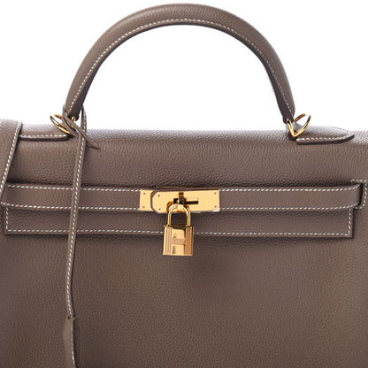 Hermes Togo Kelly Retourne 32 Etoupe 11 of 11