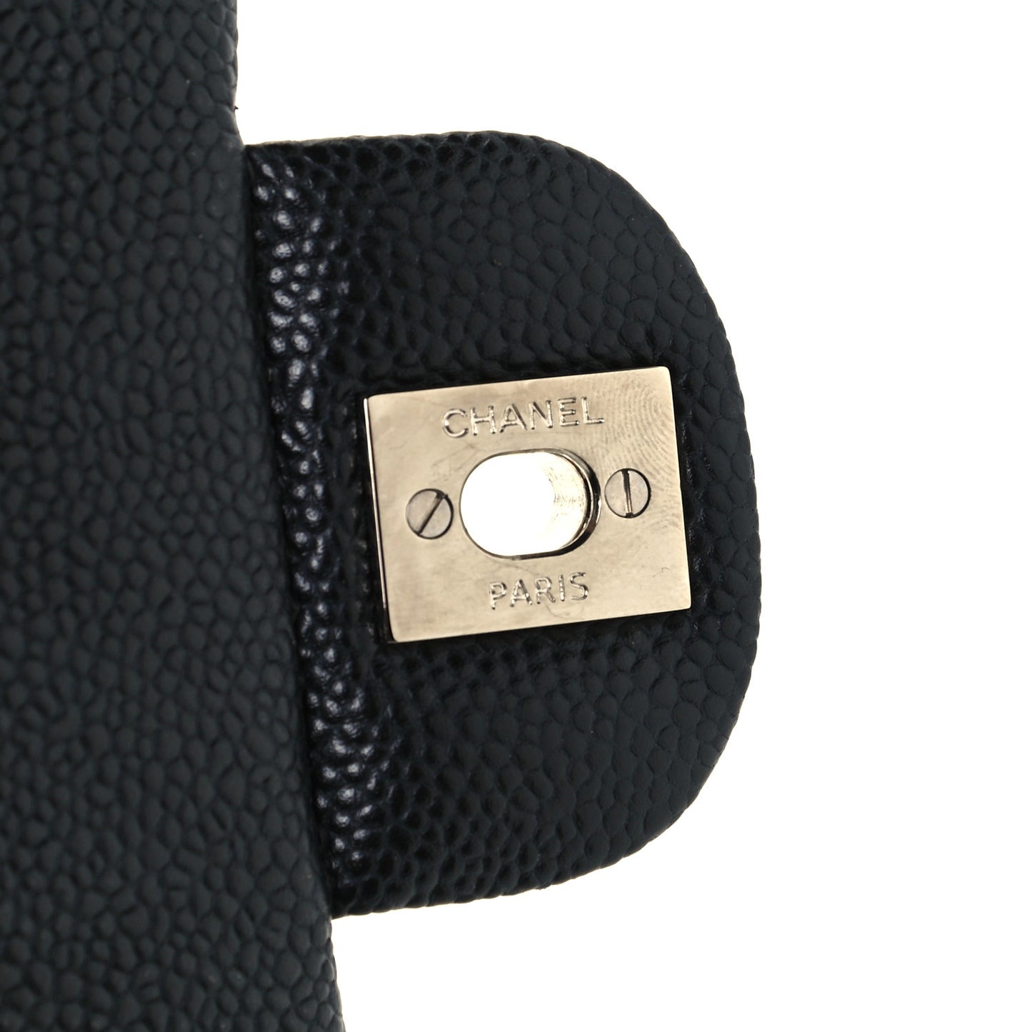 Caviar Quilted Mini Rectangular Flap Black