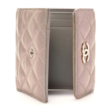 Chanel Iridescent Caviar Quilted Small Flap Wallet Beige 5 of 9