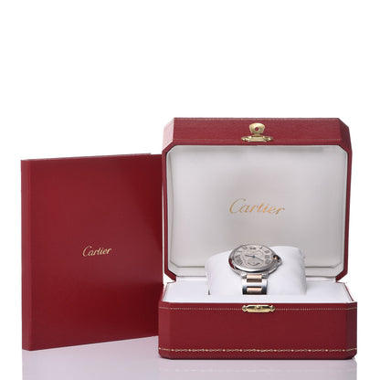 Cartier Stainless Steel 18K Pink Gold 38mm Ballon Bleu De Two Timezone Quartz Watch 9 of 9