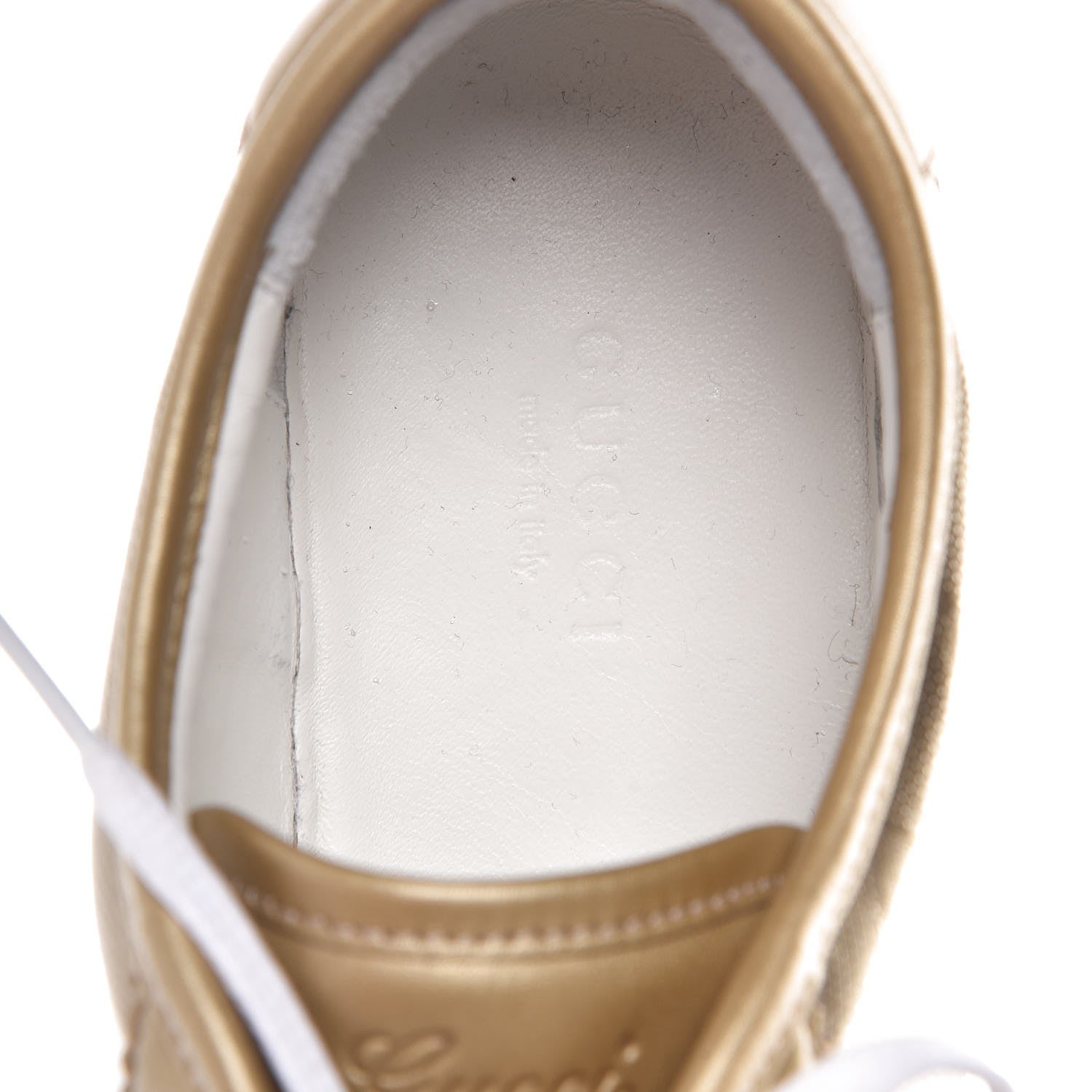 Gucci Imprime Monogram Mens Barcelona Sneakers 39.5 Champagne 9 of 10