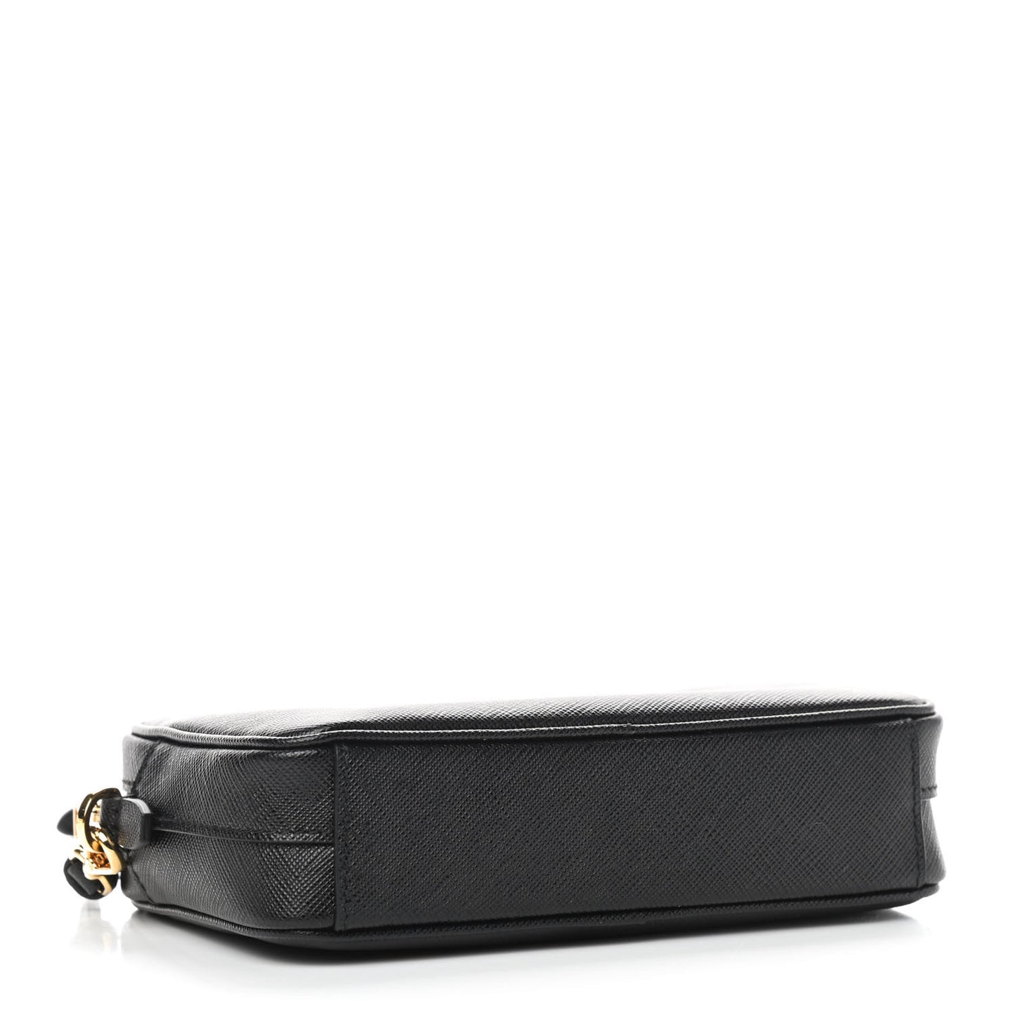 Saffiano Lux Small Camera Crossbody Bag Black