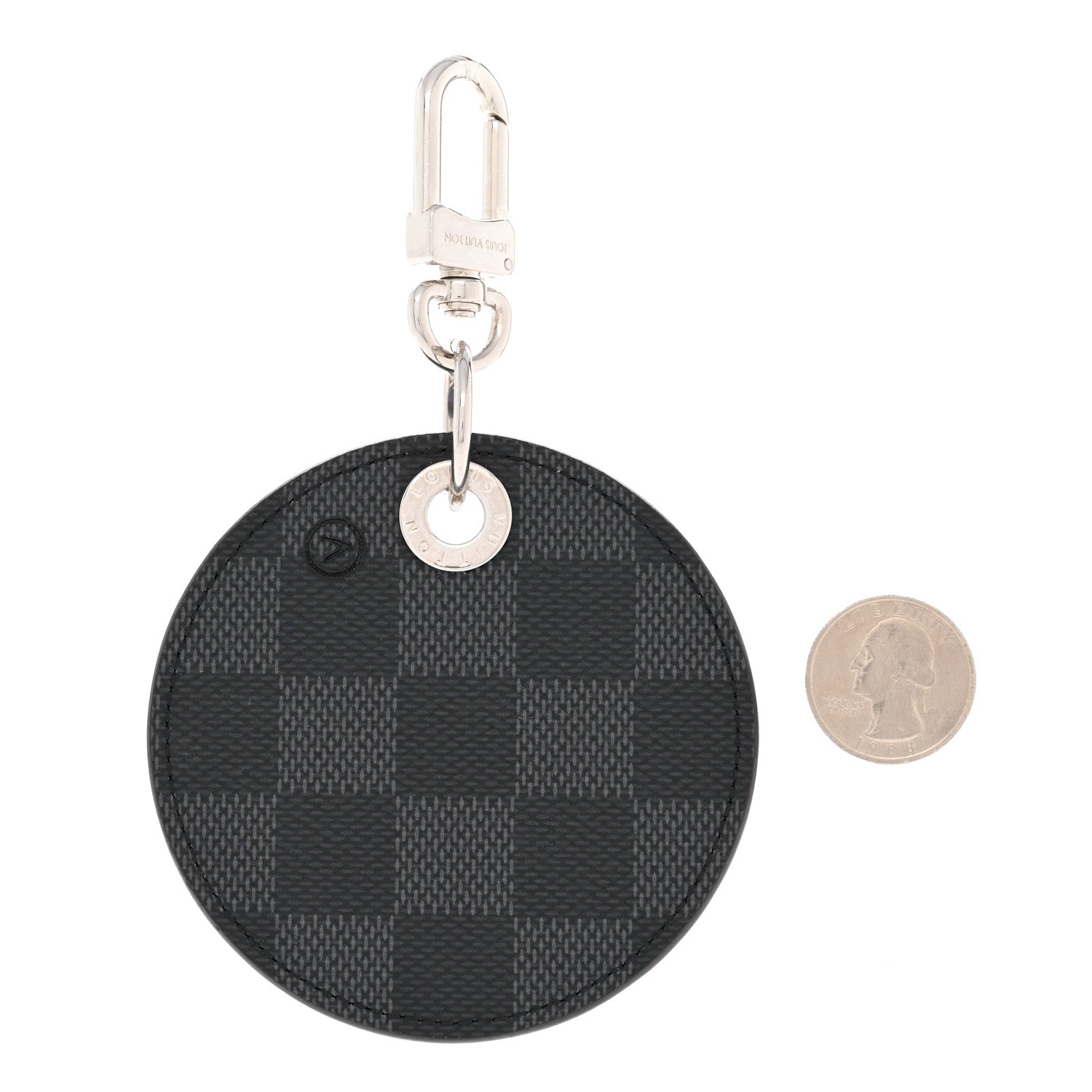 Louis Vuitton Damier Graphite Alps Bag Charm Key Ring 2 of 4