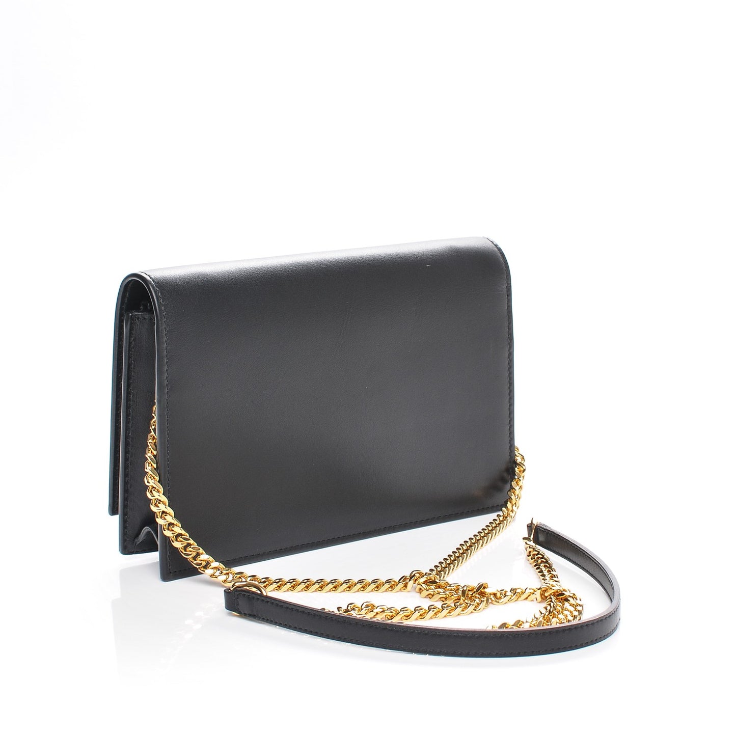 Smooth Calfskin Medium Classic Monogram Kate Tassel Satchel Black