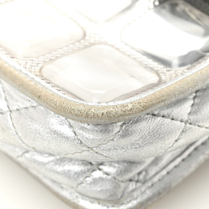 Chanel Vinyl Large Ice Cube Flap Silver 16 of 16