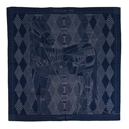 Hermes Cashmere Silk Patchwork Horse Shawl 140 1 of 4