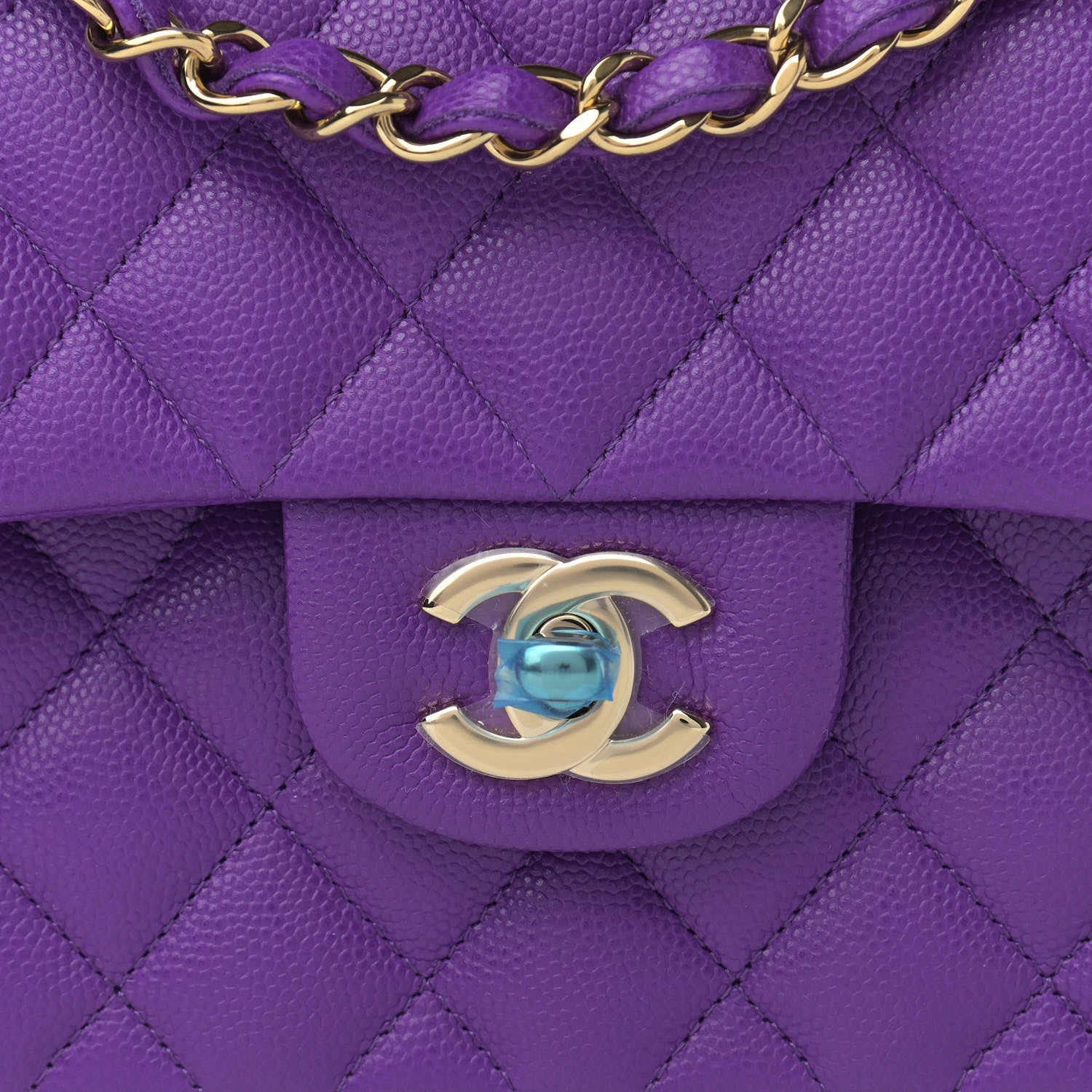 Chanel Caviar Quilted Small Double Flap Dark Purple 8 of 10