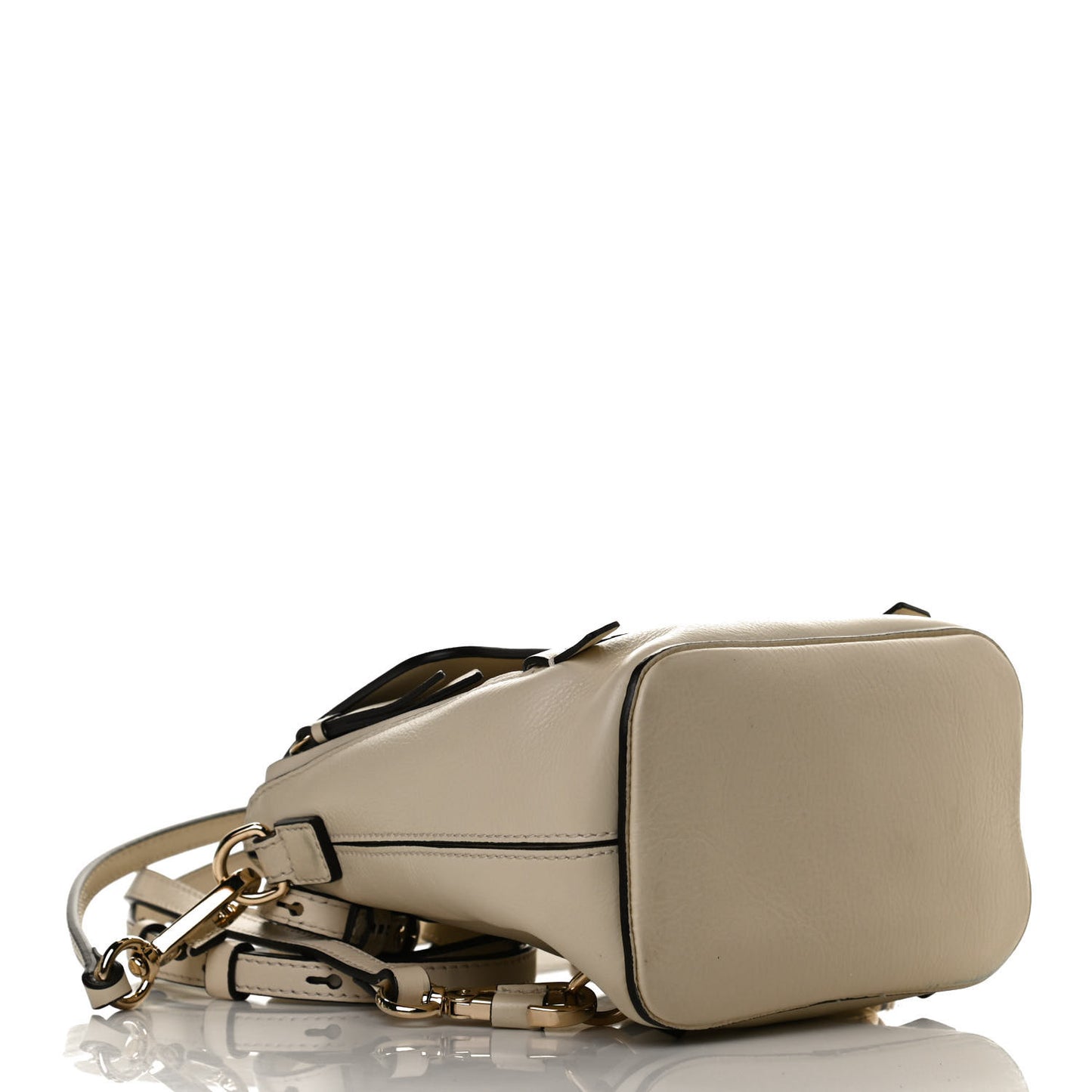 Suede Calfskin Mini Faye Backpack Off White