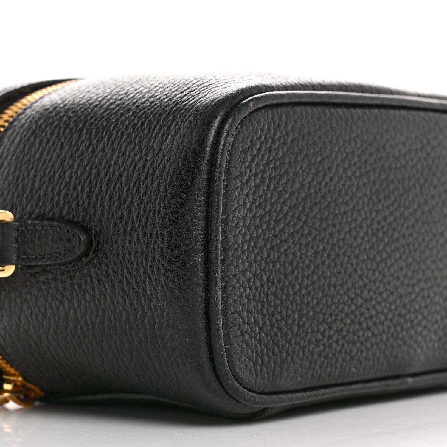 Prada Vitello Daino Mini Vanity Top Handle Bag Black 8 of 11