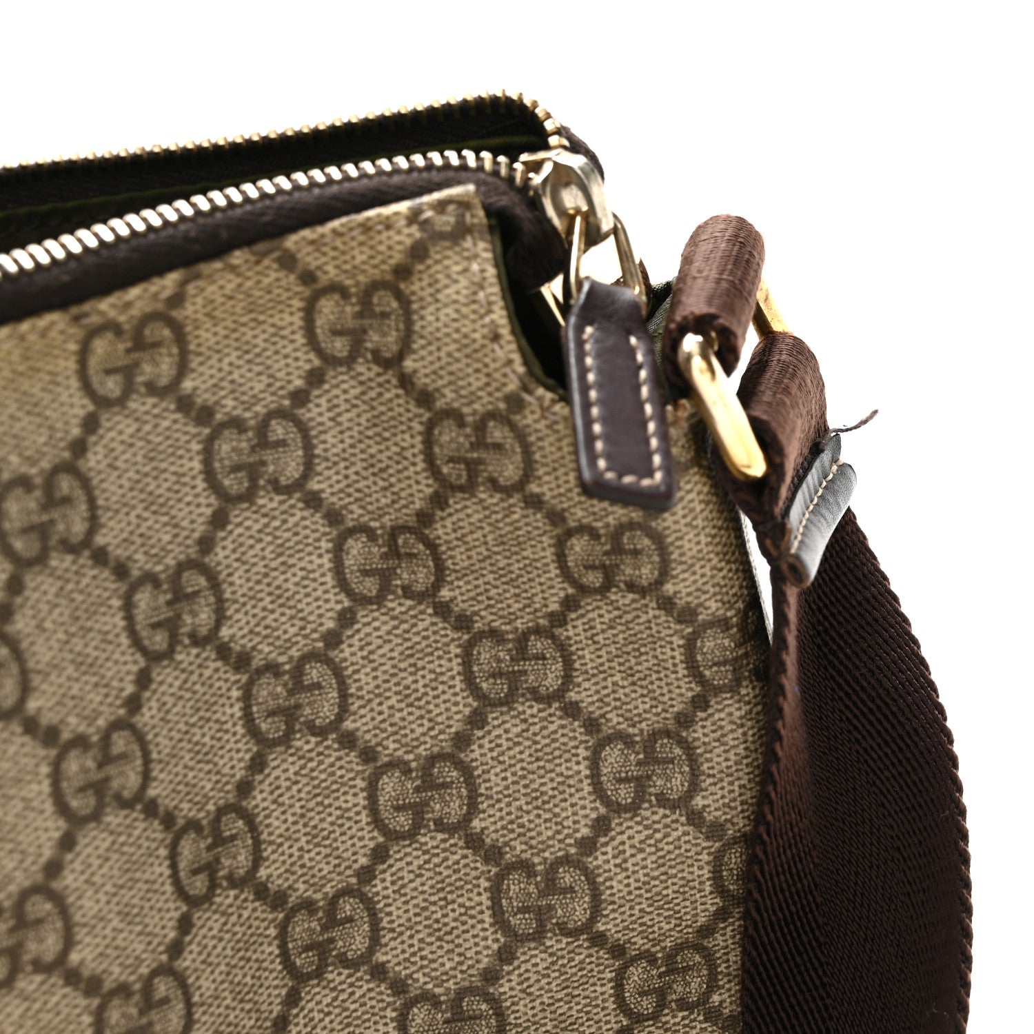 Gucci GG Plus Monogram Diaper Messenger Bag Dark Brown 1980745
