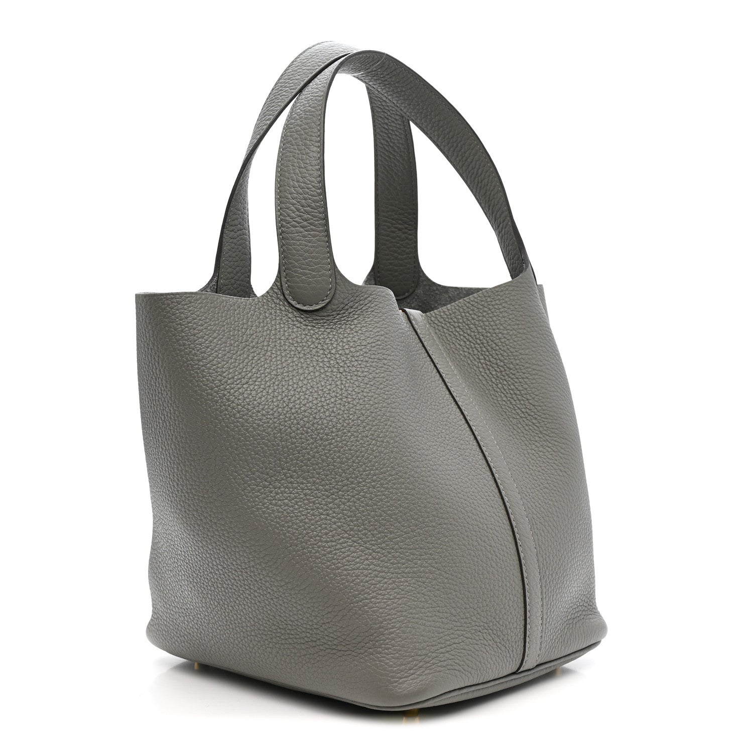 Hermes Taurillon Clemence Picotin Lock 22 MM Gris Meyer 1796094