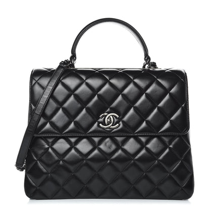Chanel Lambskin Quilted Large Trendy CC Dual Handle Flap Bag Black 1 of 10