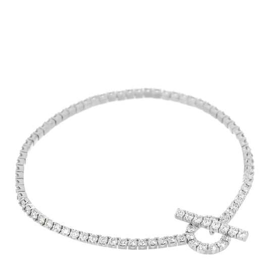 18K White Gold Diamond Finesse Link Bracelet ST