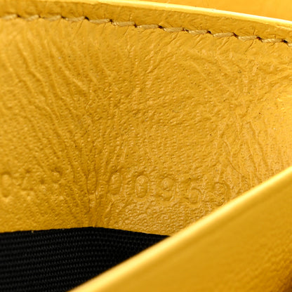 Balenciaga X THE SIMPSONS Smooth Calfskin Logo Card Holder On Keychain Bumblebee Yellow 9 of 15