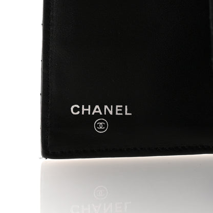 Chanel Cafskin Chevron Quilted Flap Wallet Black 6 of 8
