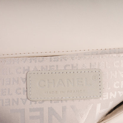 Chanel Lambskin Quilted Chocolate Bar 3 Chain Flap White 6 of 7