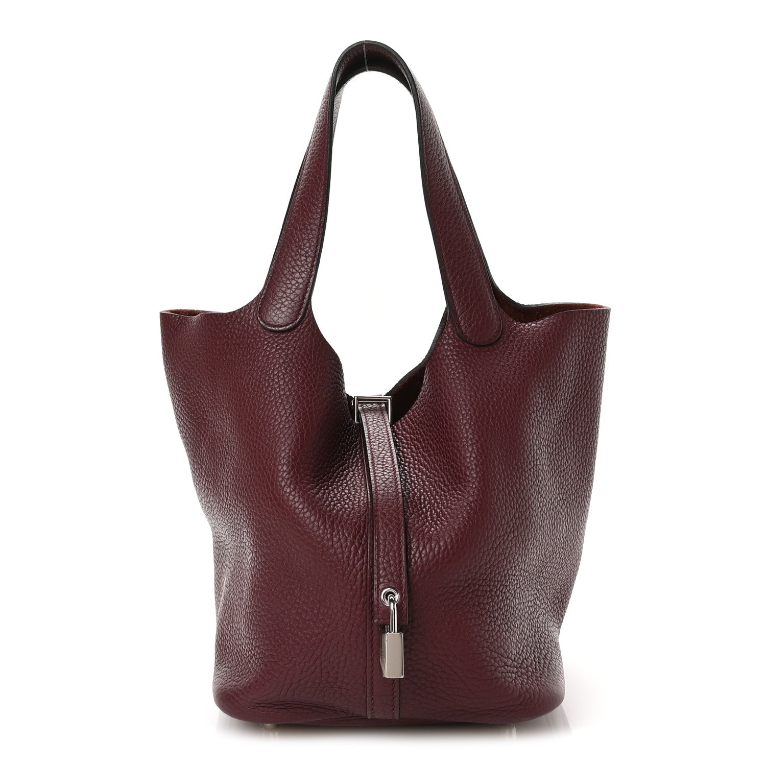 Hermes Taurillon Clemence Picotin Lock 22 MM Bordeaux 1 of 12