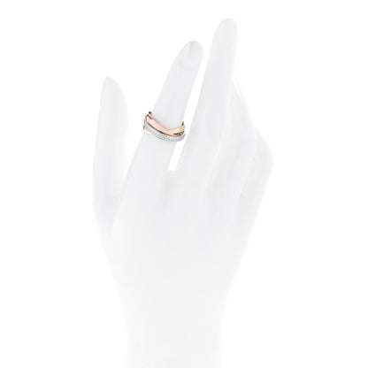 Cartier 18K White Yellow Pink Gold Diamond Small Trinity Paved Ring 50 5.5 2 of 4