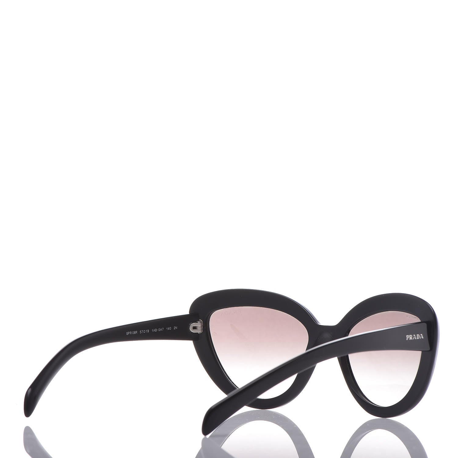 Prada Cat Eye Sunglasses SPR 08R Black 3 of 7