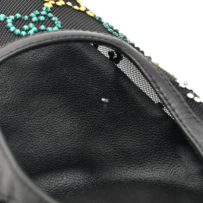 Gucci Tela Retino Nappa Charlotte Crystal GG Monogram Square G 75mm Slingback Pumps 40 Black 11 of 12