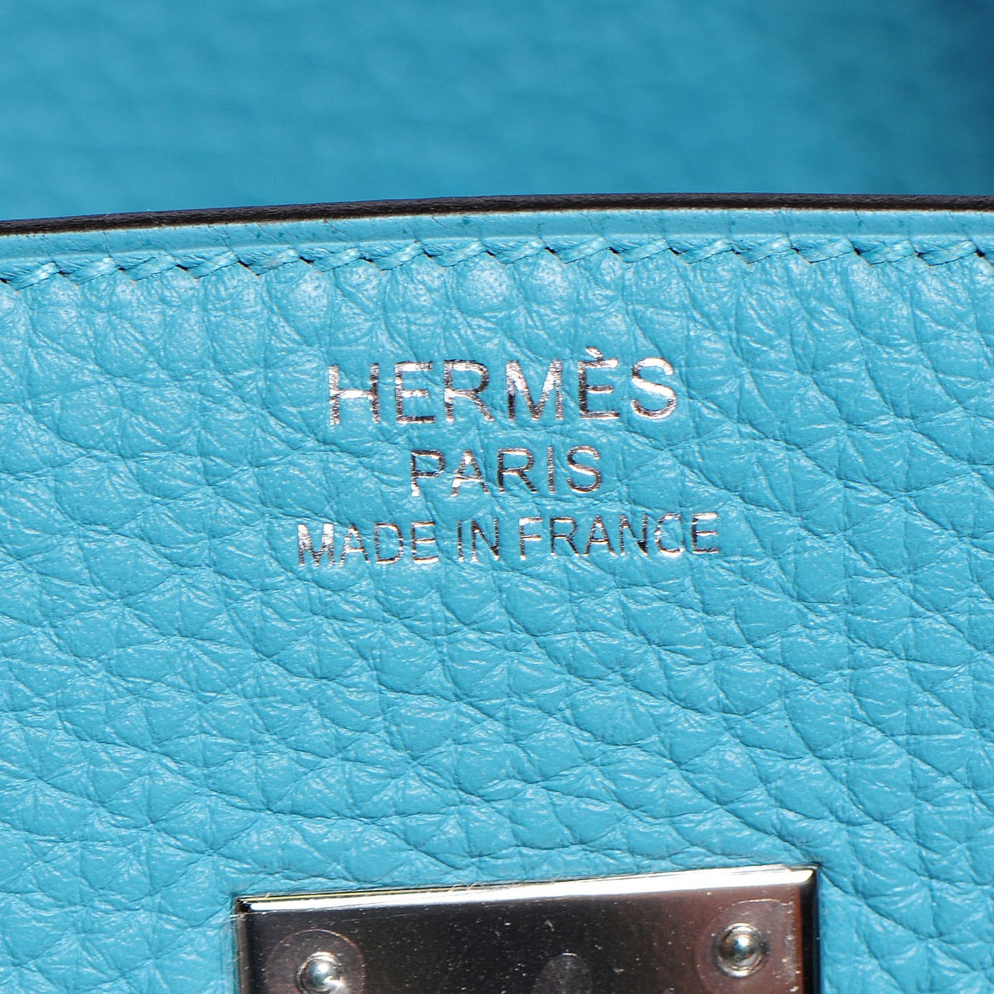 Togo Birkin 35 Bleu Saint Cyr