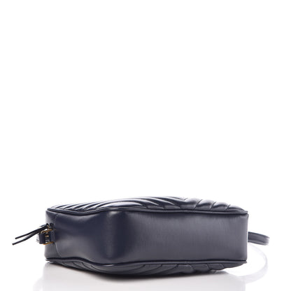 Saint Laurent Calfskin Matelasse Monogram Lou Camera Bag Navy 4 of 8