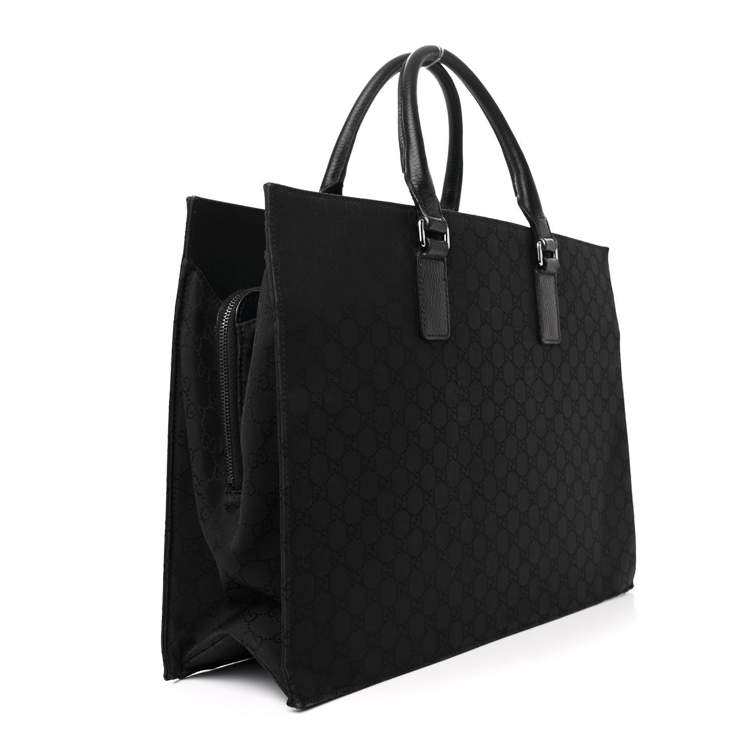 Gucci Nylon Monogram Executive Bag Black 3 of 15