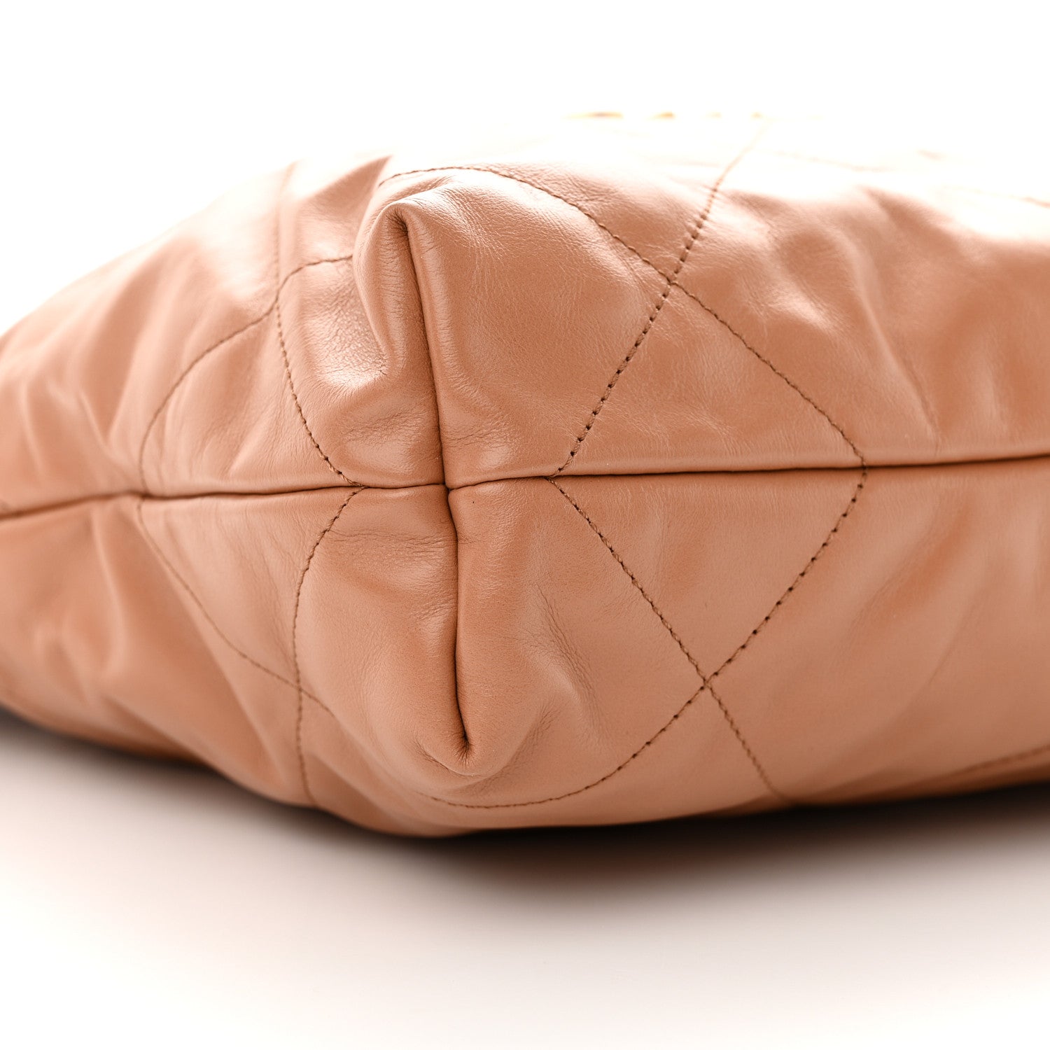 Chanel Shiny Calfskin Quilted Small Chanel 22 Camel 10 of 11