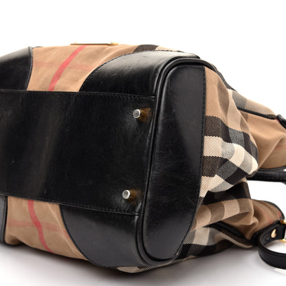 Burberry House Check Small Canterbury Tote Black 7 of 10